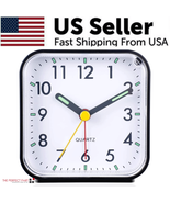 LED Desk Alarm Clock Nightlight Snooze Quiet Non Ticking Battery Powered... - €11,94 EUR