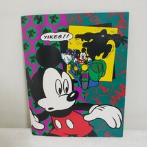 Vintage Disney Mickey Mouse Phantom Blot 2 Pocket Portfolio 90s Mead 33094 - €5,00 EUR