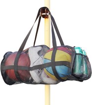 Large Basket Ball Duffel Bag Mesh Basketball Bag Mesh Sports Equipment Bag with  - £19.82 GBP