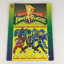 Mighty Morphin Power Rangers Coloring Activity Book Mazes Dots Vintage 1994  - £23.56 GBP