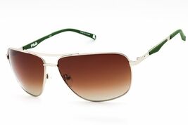 FILA SFI180 0SIL Silver/Brown Gradient 64-14-140 Sunglasses New Authentic - $35.81