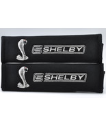 2 pieces (1 PAIR) Ford Shelby Embroidery Seat Belt Cover Pads (White on ... - £13.36 GBP