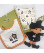 Baby Infant Coverall Bib Toy HALLOWEEN Black Cat Witch Vampire Mummy 3-6... - £7.83 GBP