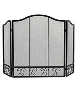 3-Panel Fireplace Screen Decorative Spark Guard - Color: Black - €106,85 EUR