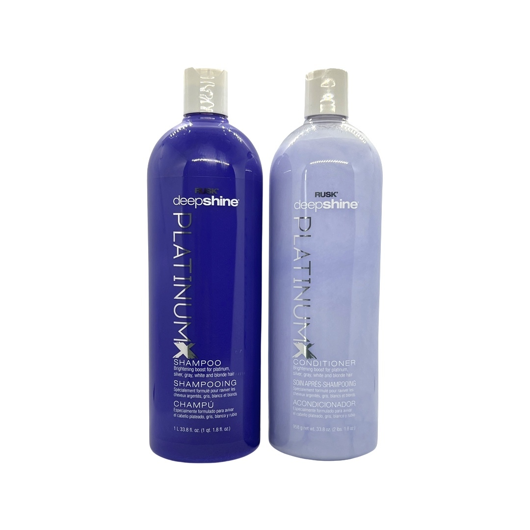 Primary image for Rusk Deepshine PlatinumX Shampoo & Conditioner 33.8 Oz Set
