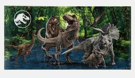 Jurassic World Dinosaur Beach Towel 28&quot; x 58&quot; Super Soft Cotton - $13.97