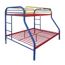 Tritan Twin over Full Bunk Bed in Rainbow Color for Kid Room - £428.65 GBP