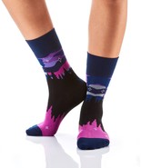 Yo Sox Women&#39;s Premium Crew Socks Northern Lights Fits Size 6 to 10 Cott... - $13.43 CAD