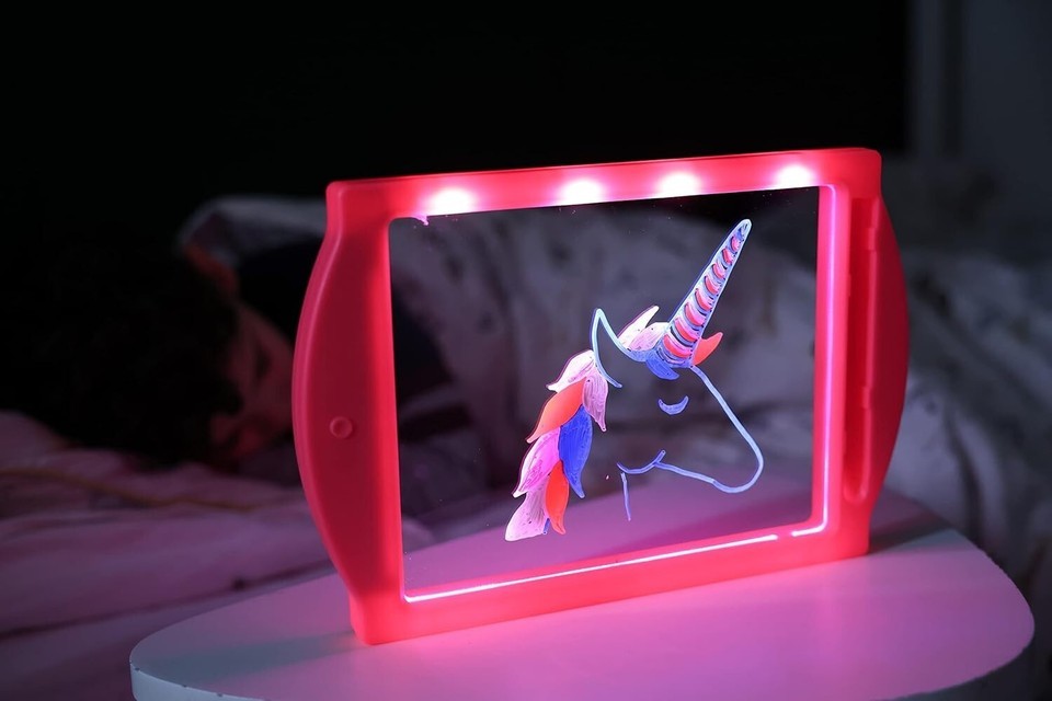 Portable Neon Effect Drawing Board with 4 Fluorescent Pens - Kid's Creative Fun Item image 7
