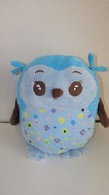 Toys Babies r us baby plush Owl toy pillow room decor brown blue color d... - £15.45 GBP