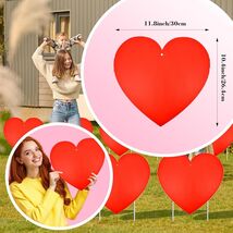 Set of 10 HEART Yard STAKES Valentines Day Cupid Love Outdoor Garden Law... - $20.67