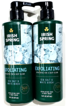 (2 Ct) Irish Spring Exfoliating Sea Salt White Birch Body Wash 16 Fl Oz - £21.02 GBP