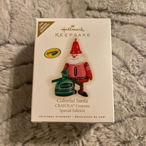 2009 Limited Edition Hallmark Keepsake Ornament Crayons Colorful Santa - £18.67 GBP