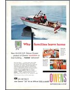1950s Owens Speedships PRINT AD New V8 220 H.P. Deluxe Cruiser BX3 - $10.69 CAD