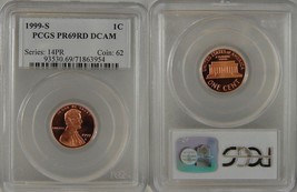 1999-S PROOF LINCOLN CENT PCGS PR69RD DCAM 20140098 - £12.67 GBP