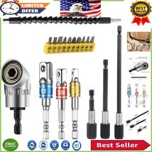 Flexible Drill Bit Extension Set with 105° Right Angle Adapter for Tight... - $39.86 CAD