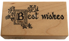 PSX Rubber Stamp Best Wishes Wedding Card Making Words Sentiment Decorative E501 - £4.49 GBP