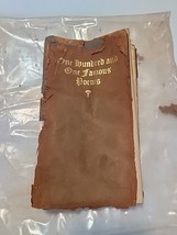 Vintage Antique 1928 Leather Softcover One Hundred And One Famous Poems - $280.93 MXN