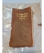 Vintage Antique 1928 Leather Softcover One Hundred And One Famous Poems - $277.64 MXN