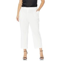 $89 Kasper Drapey Crepe Back Elastic Ankle Pant Vanilla Size 16W - £20.72 GBP