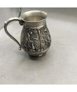 VTG German Zinn SKS 95% Pewter Embossed Engraved Tankard Stein 5&quot; Germany - €27,88 EUR