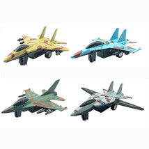 4pcs Alloy Pull Back Military Fighter Plane Camouflage Battle Plane Model Toy - £20.78 GBP
