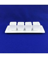 Pier 1 Imports Tasting Party Sampler Set Porcelain Cups Tray 5 Pieces - $870.10 MXN