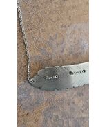 Feather necklace from silverplate butter spreader - $30.00