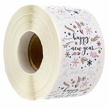 Floral Happy New Year Stickers/500 New Year Labels - £11.43 GBP