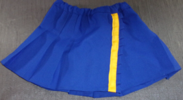 HALLOWEEN COSPLAY BLUE YELLOW PEATED ADJUSTABLE CHEERLEADER SKIRT 22 - 3... - $29.69