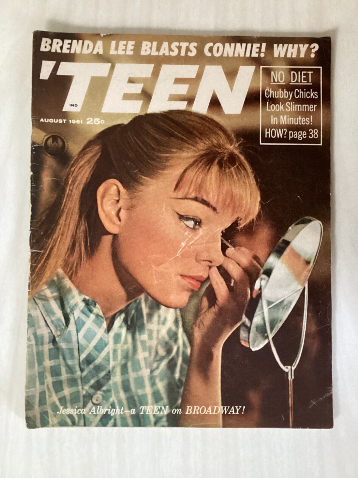 Primary image for 'TEEN MAGAZINE - August 1961 - CONNIE FRANCIS, BRENDA LEE, JESSICA ALBRIGHT etc