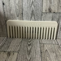 Vintage Estee Lauder Hair Comb White Plastic Wide Tooth Purse Travel Comb - $16.67