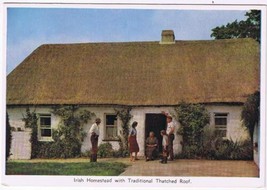 Ireland Postcard Irish Homestead Traditional Thatched Roof - £1.74 GBP