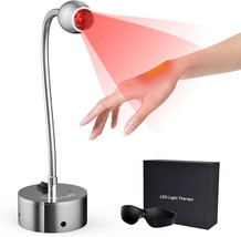LED Red Light Therapy Device with Stand - 630/660/850nm Light Heat Lamp for Skin - £37.81 GBP
