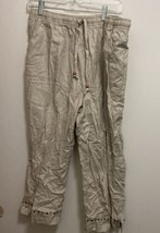 Classic Elements Womens Capri Pants Beige Size 18 Waist 34” To 38” Beade... - £7.80 GBP