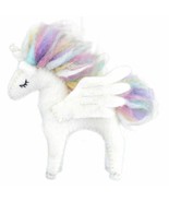 Celestial Unicorn 4719140 Unipeg Rainbow Mane Felted Sheep Wool Ornament... - $28.50 CAD