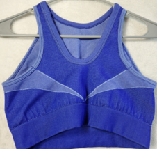 Gymshark Activewear Sports Bra Women Size Medium Blue Knit Wide Strap Sc... - $14.38