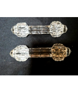 Crystal Barbell Knife Utensil Rest Fine Dining Faceted Dinnerware - Pair... - $18.01