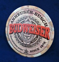 BUDWEISER - *US MADE* - Round Metal Sign - Man Cave Garage Bar Pub Wall ... - £14.18 GBP