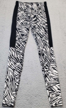 Nike Activewear Leggings Women&#39;s XS Black White Stretch Swoosh Logo Skin... - $15.44