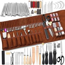Leather Tools Kit DIY Home Hobby Craft Supplies Carving Cutting Punching... - £61.56 GBP