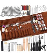 Leather Tools Kit DIY Home Hobby Craft Supplies Carving Cutting Punching... - £58.35 GBP