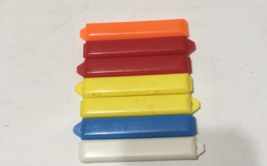 Vintage plastic hair barrettes snap closure bright color hair clips - $19.75