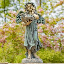 Zaer Ltd. 39&quot; Tall Magnesium Angel Statue Figurines for Outdoor and Indo... - £310.60 GBP+