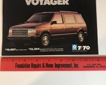 1988 Plymouth Voyager vintage Print Ad Advertisement pa7 - $7.91
