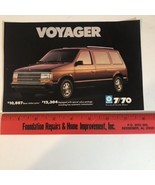1988 Plymouth Voyager vintage Print Ad Advertisement pa7 - £6.22 GBP