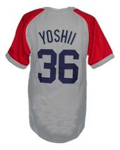 Masato Yoshi #36 Kintetsu Buffaloes Japan Baseball Jersey Grey Any Size image 2