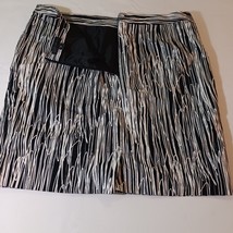 Worthington Back Zipper Women's Black & White Skirt Size 16 Measured Waist 38 image 7