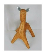 Unique Giraffe Figurine With Metal Ears And Tail - $40.73 CAD