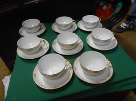 Beautiful Noritake Handpainted Retired Nippon &quot;Marquerite&quot; Set 8 Cups &amp; Saucers - £45.96 GBP